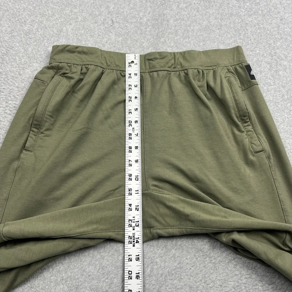 Adidas Urban Global Jogger Pants Mens Large Green Tapered Ankle Zip Stretch Gym